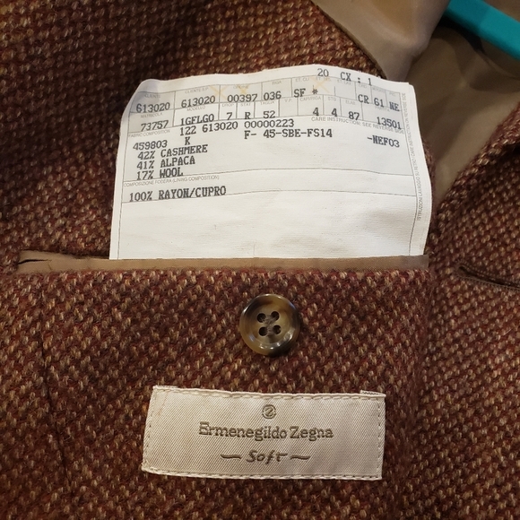 Ermenegildo Zegna Italian Cashmere Wool Blend Blazer - Sz 52 EU - Picture 7 of 9